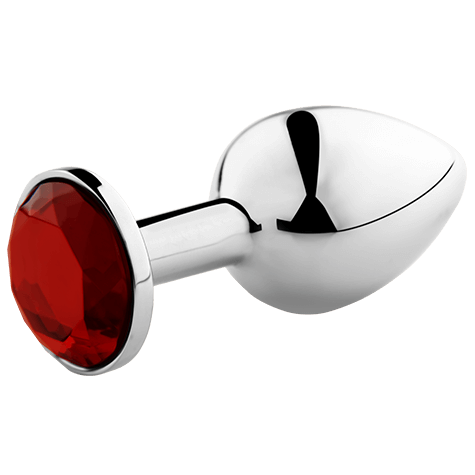 Plug Anal, Secretplay, Baza cu Piatra Tip Diamant, Rosu S