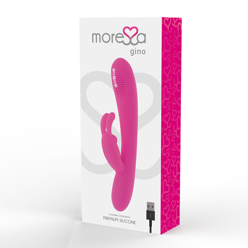 Vibrator Rabbit, Moressa - Gino, Silicon Medical 100% Reincarcabil, 190 X 35 MM