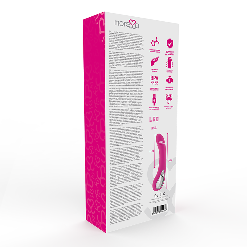 Vibrator, Moressa - Nelson, Reincarcabil USB, 200 x 35 mm