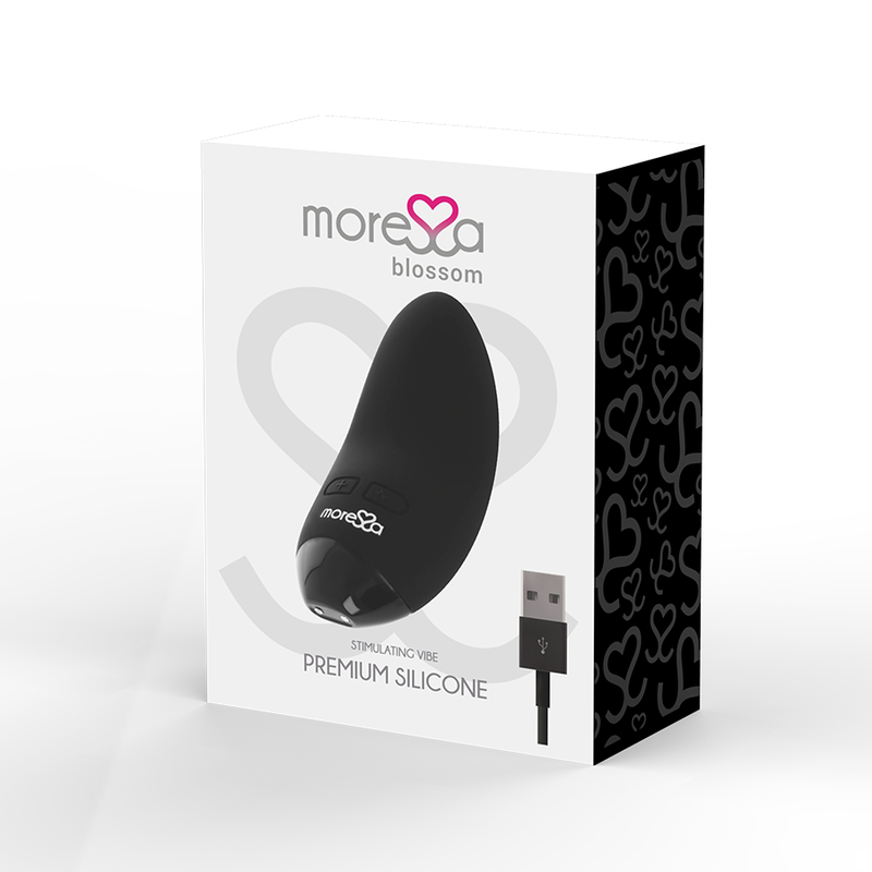 Vibrator, Moressa - Blossom, Reincarcabil USB, Negru