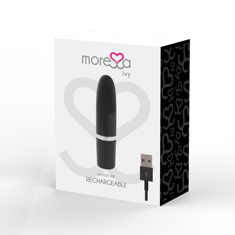 Vibrator Stimulator, Moressa - Ivy Travel, Reincarcabil USB, Negru