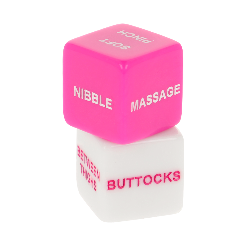Joc de Zaruri Erotic, Moressa - Erotic Dice Game, Set 2 Zaruri cu Saculet din Satin, English