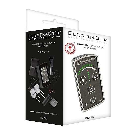 Electro Stimulator BDSM, ElectraStim - Flick, Reincarcabil USB, Multi-Pack