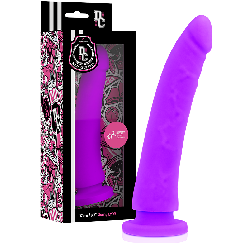 Dildo, Delta Club - Lilac, Silicon Medical, 17 CM x 3 CM
