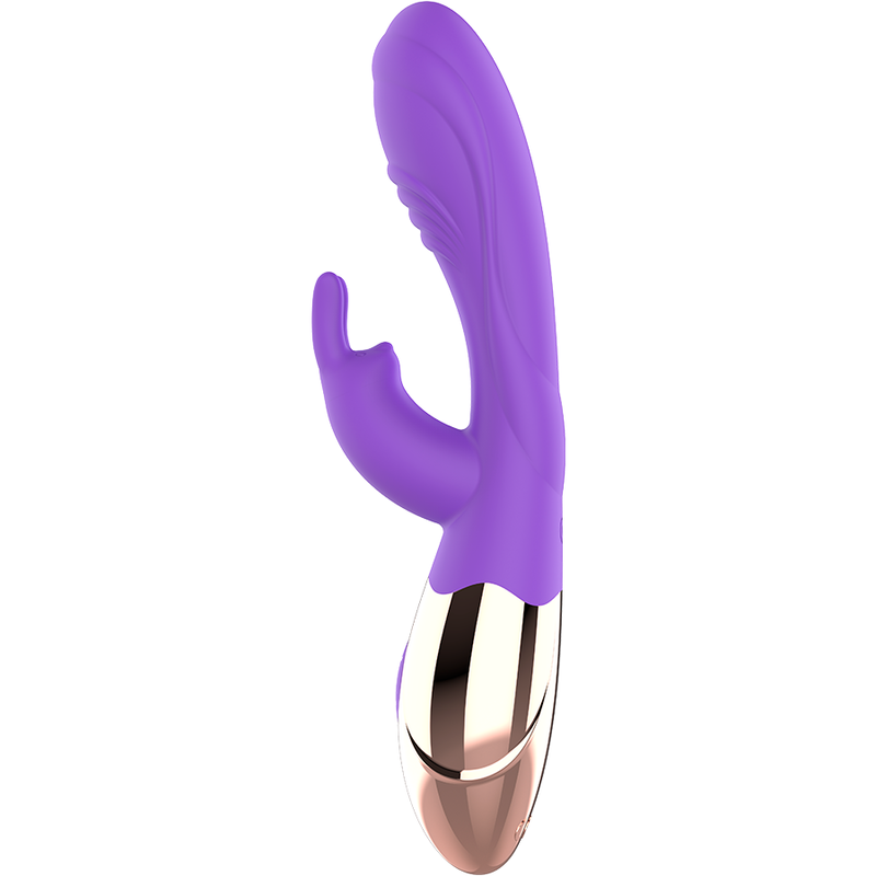 Vibrator Rabbit, Womanvibe - Viora, Silicon Reincarcabil, Auriu si Lila