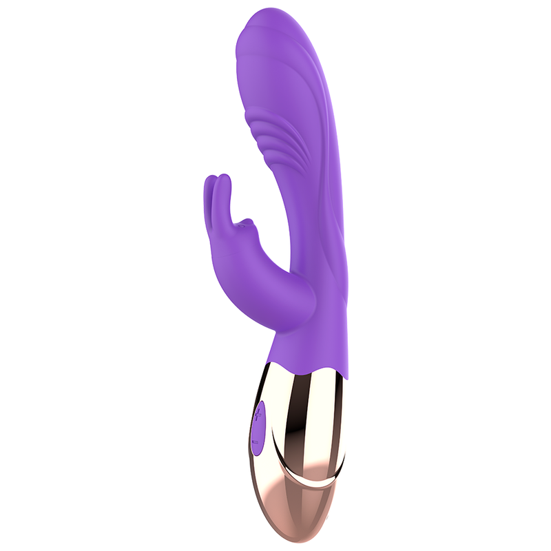 Vibrator Rabbit, Womanvibe - Viora, Silicon Reincarcabil, Auriu si Lila