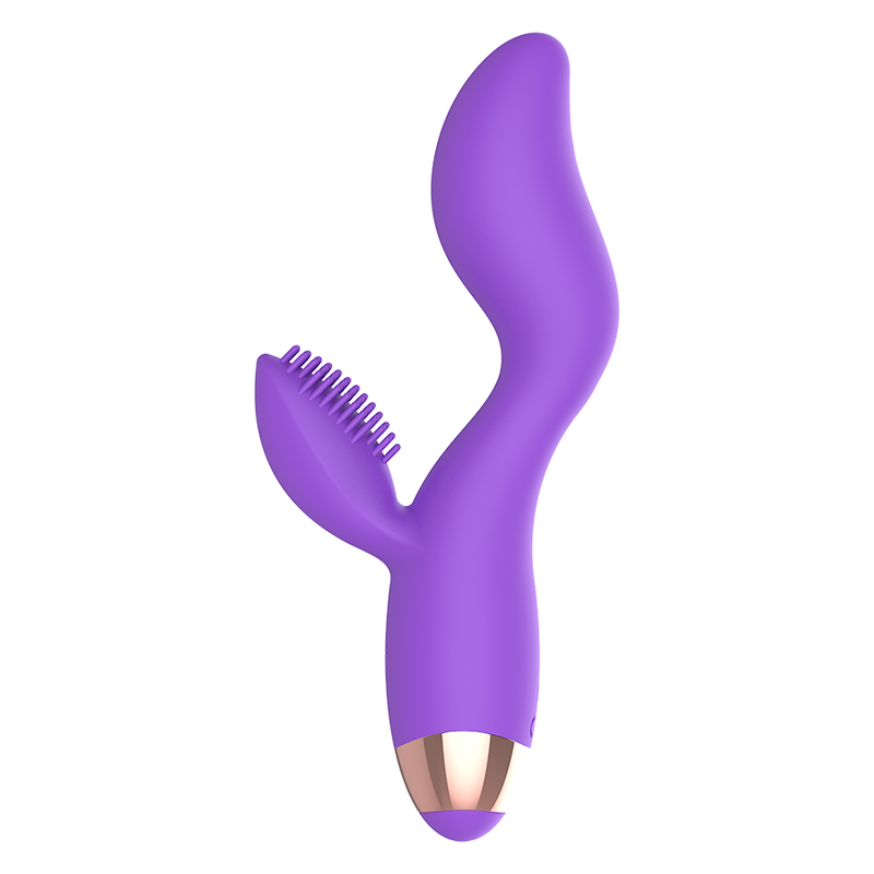 Vibrator, Womanvibe - Donna, Silicon Reincarcabil cu 2 Motoare, Lila