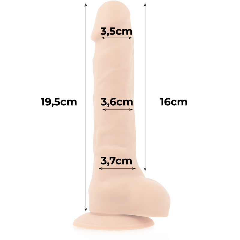 Pachet Dildo cu Ham, Cock Miller, Articulabil din Silicon Dublu Densitate, 19.5 x 3.7 CM