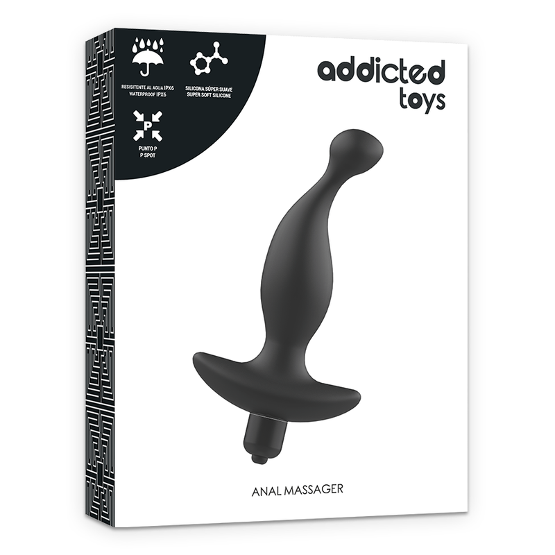 Vibrator Anal, Addicted Toys - Model 1, cu Vibratii, Negru